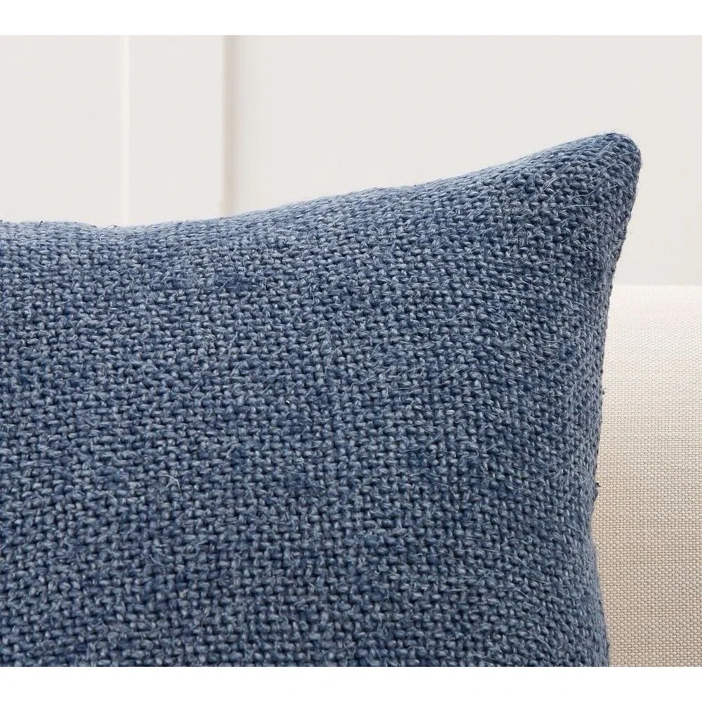 Pottery Barn Blue Textured Accent Pillow